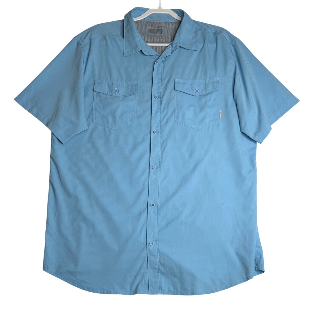 Columbia Pacific‎ Breeze Fishing Shirt Sun Protection Blue Mens XL